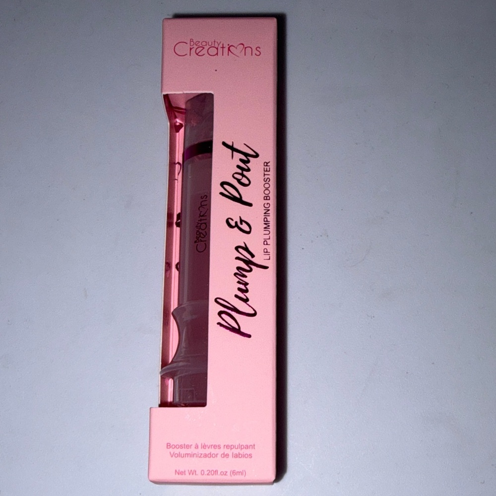 NIB beauty creations Plump & Pout lip plumping booster pink lemonade lip gloss
